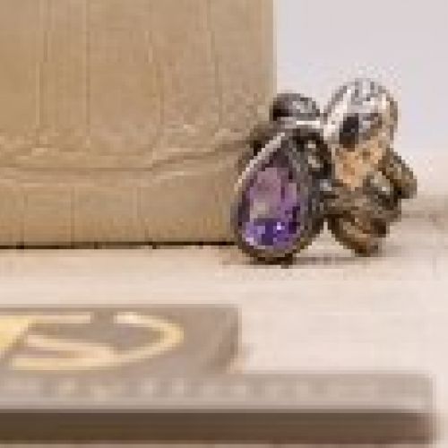 Anillo G.Styliano Plata Amatista Morada