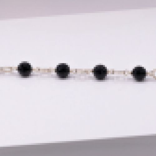 Hilo de Plata de Ley Circular con Ónix (10mm)