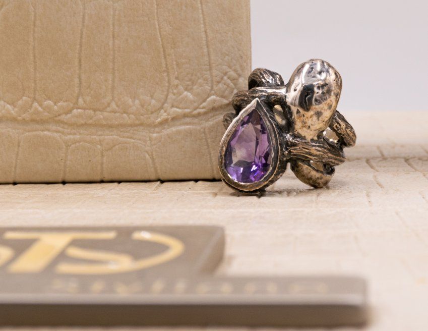 Anillo G.Styliano Plata Amatista Morada